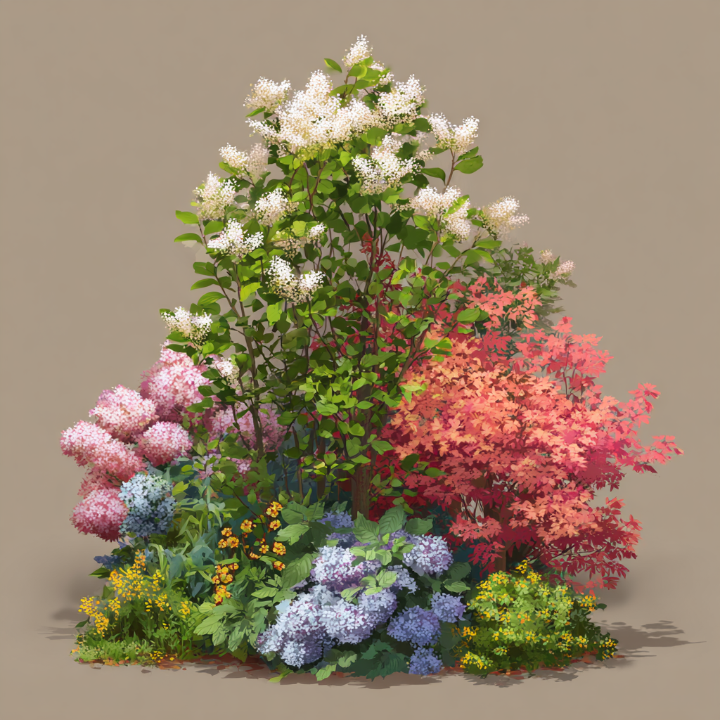 Лиственные кустарники